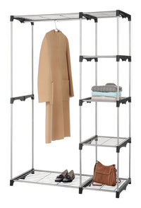 Whitmor 68 in. H X 45-13/32 in. W X 19-1/5 in. L Plastic/Steel Double Rod Standing Closet