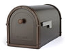 Architectural Mailboxes Rubbed Bronze Bellevue Modern Galvanized Steel Post Mount Mailbox