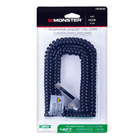 Monster Just Hook It Up 12 ft. L Black Telephone Handset Coil Cord