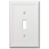 AMERELLE White 1 gang Steel Toggle Wall Plate 1 pk