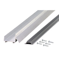 M-D Silver Aluminum U-Shaped Bottom For Doors 36 in. L X 1.25 in.