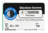 Hillman No. 10-32 X 3/4 in. L Phillips Flat Head Stainless Steel Machine Screws 100 pk