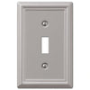 Amerelle Chelsea Brushed Nickel 1 gang Stamped Steel Toggle Wall Plate 1 pk