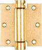 National Hardware 3-1/2 in. L Brass Spring Hinge 1 pk