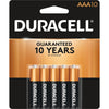 Duracell Coppertop AAA Alkaline Batteries 10 pk Carded