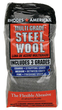 Rhodes American 0000 Grade Medium Steel Wool Pad 12 pk (Pack of 6)