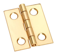 National Hardware 13/16 in. W X 1 in. L Brass Cabinet Hinge 4 pk