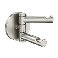 BRUSHED NICKEL DOUBLE ROBE HOOK