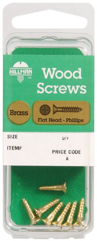 Hillman No. 8 x 1-1/2 in. L Phillips Wood Screws 2 pk (Pack of 10)