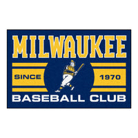 MLB - Milwaukee Brewers Barrell Man Uniform Rug - 19in. x 30in.