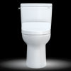 TOTO® Drake® WASHLET®+ Two-Piece Elongated 1.6 GPF Universal Height TORNADO FLUSH® Toilet with S550e Bidet Seat, 10 Inch Rough-In, Cotton White - MW7763056CSFG.10#01