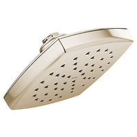 Polished nickel one-function 6" diameter spray head rainshower