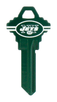 Hillman New York Jets Painted Key House/Office Universal Key Blank Single (Pack of 6).