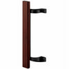 Prime-Line Wood/Brown Metal Outdoor Patio Door Handle Set