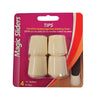 Magic Sliders Rubber Leg Tip White Round 7/8 in. W 4 pk