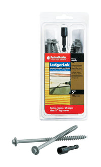 FastenMaster LedgerLok No. 14 X 5 in. L Hex Epoxy Wood Screws 12 pk