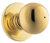 Weiser Yukon Polished Brass Privacy Lockset 1-3/4 in.