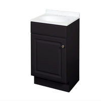 Zenna Home Single Espresso Vanity Combo 18 in. W X 16 in. D X 35 in. H