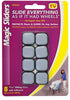 Magic Sliders Gray Adhesive Plastic Sliding Discs 8 pk