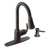 Moen Bayhill One Handle Bronze Pull-Down Kitchen Faucet