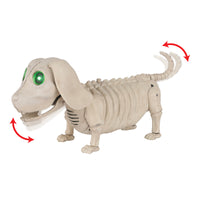 Seasons Green Animated Weiner Dog Halloween Decoration 3.5 H x 10.25 L x 4.75 W in.