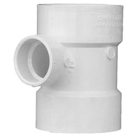 Charlotte Pipe Schedule 40 3 in. Hub X 3 in. D Hub PVC Sanitary Tee 1 pk