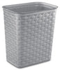 Sterilite 10346A06 3.4 Gallon White Weave Wastebasket (Pack of 6)