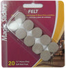 Magic Sliders Felt Self Adhesive Protective Pads Oatmeal Round 3/4 in. W X 3/4 in. L  (Pack of 6)