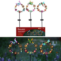 Alpine Assorted Metal 35 in. H Dragonfly Solar Garden Stake (Pack of 9).