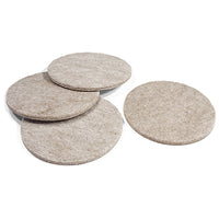 Furniture Pads, Self-Adhesive, Tan Felt, Round, 3-In., 4-Pk.