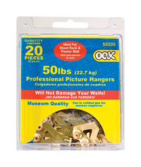 Hillman OOK Brass-Plated Blue Hanger Picture Hanging Kit 50 lb  (Pack of 6)