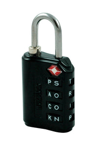 Wordlock 3-13/16 in. H X 1-1/4 in. W X 1 in. L Vinyl Covered Steel 4-Dial Combination Luggage Lock