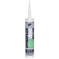 DAP Dynaflex 800 White Elastomeric Polymers Waterproof Sealant 10.1 oz (Pack of 12)