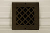 Steelcrest Designer 6 X 6 Wall /Ceiling Oil-Rubbed Bronze Supply Vent Cover With Air-Volume Damper & Face Mounting Screw Holes