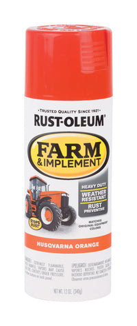 Rust-Oleum Farm & Implement Husqvarna Orange Spray Paint 12 oz.