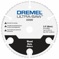 Dremel Ultra-Saw 3.9 in. Carbide Wood Cutting Wheel 1 pc.