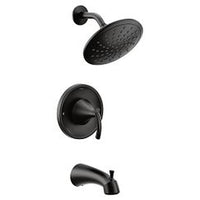 Matte black Posi-Temp(R) tub/shower