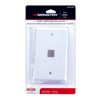 Monster Just Hook It Up White 1 gang Plastic Keystone Wall Plate 1 pk