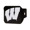 University of Wisconsin Black Metal Hitch Cover