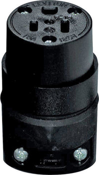 Leviton Commercial Rubber Ground/Straight Blade Connector 5-15R 18-12 AWG 2 Pole 3 Wire (Pack of 12)