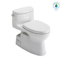 TOTO® Carolina® II One-Piece Elongated 1.28 GPF Universal Height Toilet with CEFIONTECT and SS124 SoftClose Seat, WASHLET+ Ready, Cotton White - MS644124CEFG#01