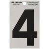 Hillman 3 in. Reflective Black Mylar Self-Adhesive Number 4 1 pc (Pack of 6)