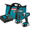 Makita 18V LXT Cordless Brushed 2 Tool Combo Kit