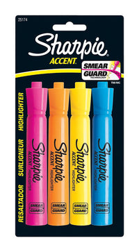 Sharpie Accent Neon Color Assorted Fine Tip Highlighter 4 pk (Pack of 6)