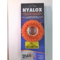 Dico NYALOX 3 in. Dia. x 5/8-11 in. x 1/4 Dia. Crimped Nylon Mandrel Mounted Cup Brush 12500 rpm