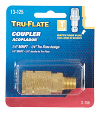 Tru-Flate Brass Quick Change Coupler 1/4 in. Male 1 pc