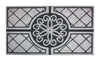 J & M Home Fashions 30 in. L X 18 in. W Gray Medallion Granite Rubber Door Mat