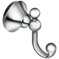 CHROME DOUBLE ROBE HOOK