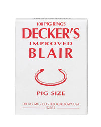 Decker 12.5 Ga. Animal Ring For Pig 100 pk