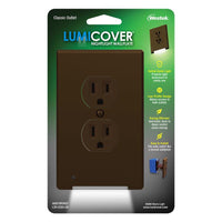 Westek LumiCover Aged Bronze Bronze 2 gang Plastic Duplex Outlet Nightlight Wall Plate 1 pk